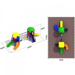 Детская игровая площадка Колокольчик 2.2, фото 3 Детская игровая площадка Колокольчик 2.2, фото 3