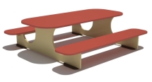 Детский игровой стол Солнышко тип 3 для игровой площадки Детский игровой стол Солнышко тип 3 для игровой площадки