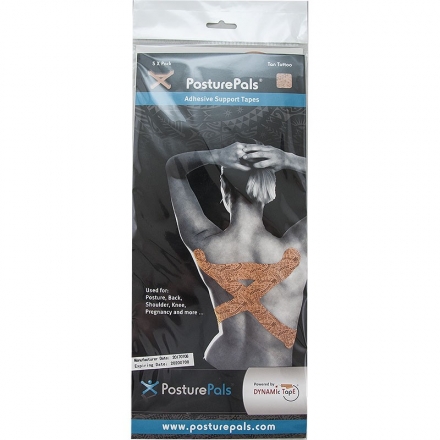 Тейп динамический PosturePals X tape, арт. PP-X-TL, преднарезка, р. L, 5 шт. в уп., телесный, фото 2