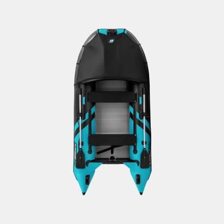 Gladiator C 330 AL ACTIVE Черно-бирюзовый моторная лодка ПВХ Алюминиевый пайол, фото 6