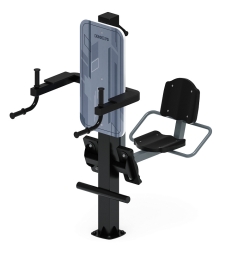 Жим ногами+Брусья (серый) - Уличный тренажер - СТ 023-13, фото 4 Жим ногами+Брусья (серый) - Уличный тренажер - СТ 023-13, фото 4