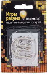 Головоломка Игры разума &quot;Умные гвозди&quot; № 6, уровень сложности 1