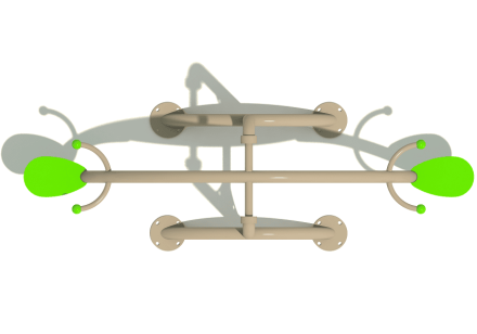 Качели балансир Спутник для детской площадки зеленый, фото 2