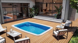 Бассейн 4х2,5х1,4м. Доминика FAROL (чаша и оборудование), фото 2 Бассейн 4х2,5х1,4м. Доминика FAROL (чаша и оборудование), фото 2