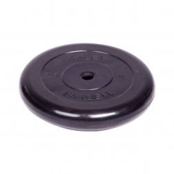 Диск обрезиненный Barbell Atlet d 26 мм чёрный 2,5 кг