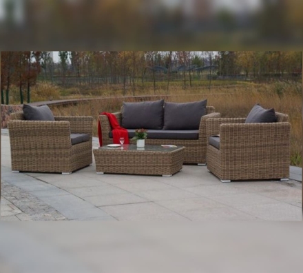 Зона 9 Капучино лаунж-зона из искусственного ротанга (гиацинт), цвет соломенный, фото 2