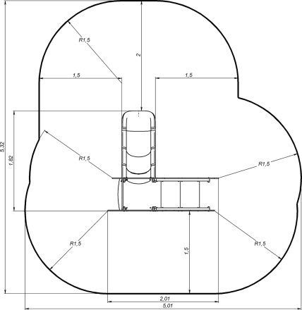Городок с горкой ДС010 для детских игровых площадок 3-6 лет, фото 4