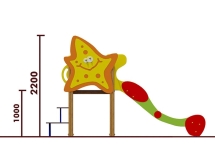 Горка Морская звезда 08019 H=1000 для детской площадки Горка Морская звезда 08019 H=1000 для детской площадки