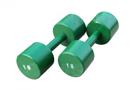 Гантель «ProfiGym» неразборная с полимерным покрытием, 10 кг  ГНП-10 , фото 1