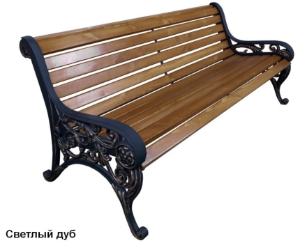 Скамейка парковая Ренессанс, Лиственница 2 м, фото 1