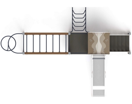 Детская игровая площадка Играйте с нами (Алтай) горка Н 1200 ДИК 2.01.1.08-04, фото 4