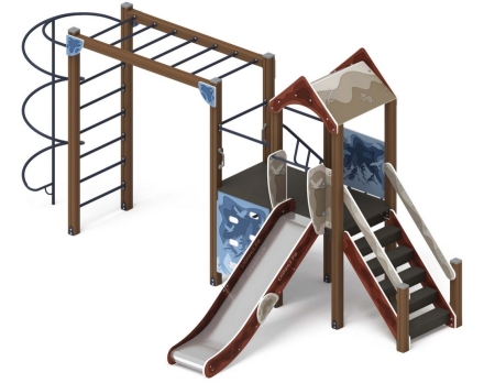 Детская игровая площадка Играйте с нами (Алтай) горка Н 1200 ДИК 2.01.1.08-04, фото 1