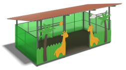 Теневой навес Жирафы ЛГТН-4,2х6-ПКФ-Ж для детской площадки, фото 2