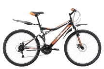 Велосипед Challenger Enduro Lux FS 26 D серо-оранжевый 18''