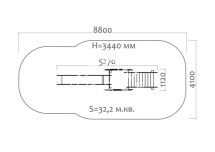 Горка Лисичка 08016 H=1500 для детской площадки Горка Лисичка 08016 H=1500 для детской площадки