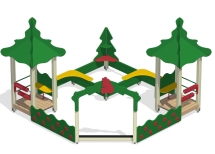 Песочный дворик Лесная поляна ПС-09.1 без горки для детской площадки Песочный дворик Лесная поляна ПС-09.1 без горки для детской площадки