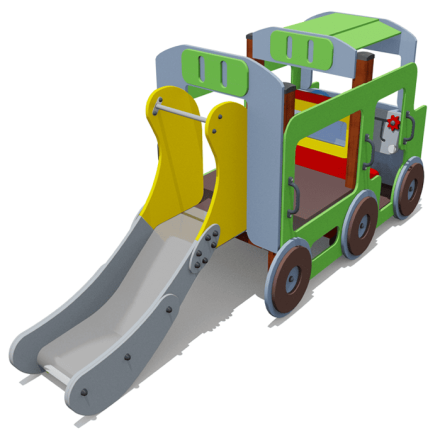 Игровой комплекс Машинка с горкой ВСТ 1119 для детской площадки, фото 2