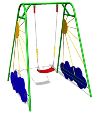 Детские качели Рассвет К008 с сидением К046 для игровых площадок, фото 1