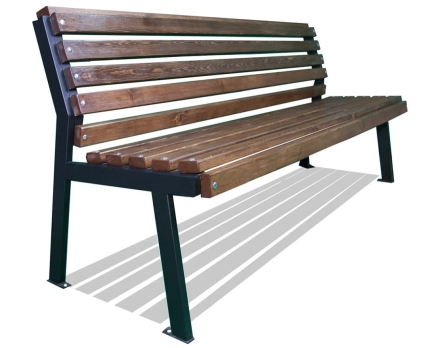 Скамейка парковая Ретро без подлокотников, сосна 1,5 м, фото 5