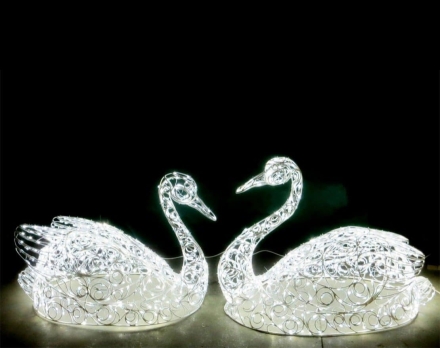 Световая композиция Пара лебедей 010, фото 1
