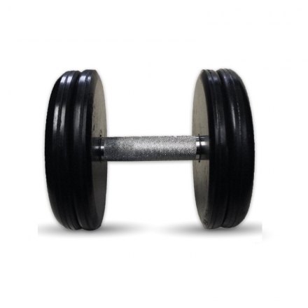 Гантель Barbell 18 кг классик с вращающейся ручкой хром, фото 1