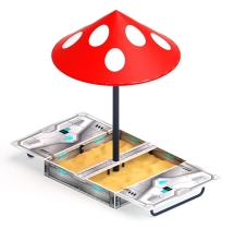 Песочница с крышкой средняя и навесом Грибок (Техно) - ИО 5.01.10-10