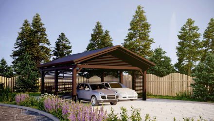 Навес для двух авто ИСТРИНСКИЙ Базовая комплектация, фото 6