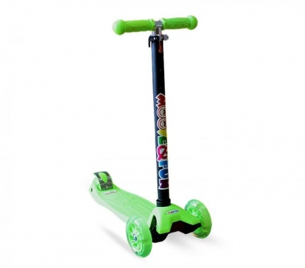 Самокат четырехколесный MAXI PU, зеленый, фото 1