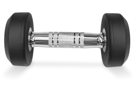 Комплект обрезиненных гантелей 5 пар от 27,5 до 37,5 кг HD51D2A-27,5-37,5, фото 2