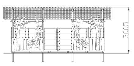 Теневой навес Жирафы ЛГТН-4,2х6-Ф-Ж для детской площадки, фото 6