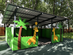 Теневой навес Жирафы ЛГТН-4,2х6-Ф-Ж для детской площадки, фото 3