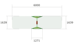 Детские качели Луг К007 с сидением К046 для игровых площадок, фото 4