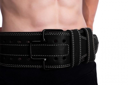 Пояс для пауэрлифтинга 100 мм, со скобой, двухслойный, фото 5