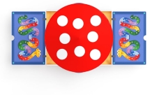 Песочница с крышкой средняя и навесом Грибок (Азбука) - ИО 5.01.10-05