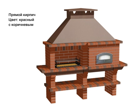 Печь Аристократ 760 Прямоугольный кирпич коричневый, фото 6