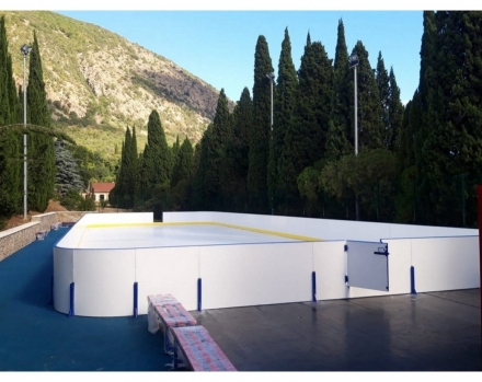 Хоккейная коробка из стеклопластика толщиной 7 мм, с обычными бортами, без ограждения из сетки, размер 15x30 м, фото 2