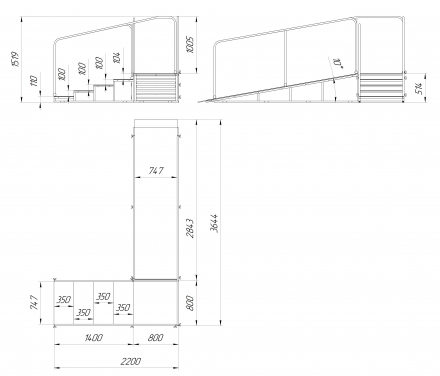 Горка для ходьбы реабилитационная (увеличенная), фото 4