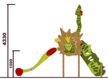 Горка Царевна-лягушка 08015 H=1500 для детской площадки Горка Царевна-лягушка 08015 H=1500 для детской площадки