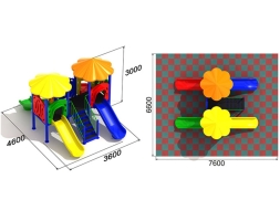 Детская игровая площадка Близнецы 1.3, фото 3 Детская игровая площадка Близнецы 1.3, фото 3