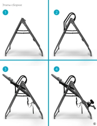 Инверсионный стол Vortex серо-серебристый с подушкой, фото 10