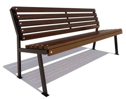 Скамейка парковая Ретро без подлокотников, сосна 2 м, фото 2