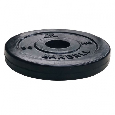 Диск обрезиненный DFC, чёрный, резин.втулка, 26мм, 15кг, фото 2