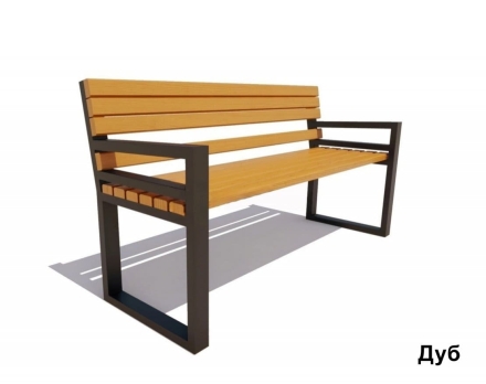 Скамейка садовая Модерн, Лиственница 1,5 м, фото 3