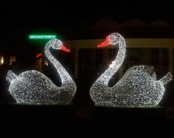 Световая композиция Лебедь и лебедушка 012, фото 1