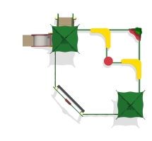 Песочный дворик Лесная поляна ПС-09 с горкой для детской площадки Песочный дворик Лесная поляна ПС-09 с горкой для детской площадки