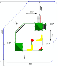 Песочный дворик Лесная поляна ПС-09 с горкой для детской площадки Песочный дворик Лесная поляна ПС-09 с горкой для детской площадки