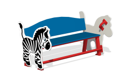 Лавочка Зебра МФ-32.14Х для детской площадки Лавочка Зебра МФ-32.14Х для детской площадки