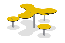 Детский столик Нико МФL-01 со стульчиками для игровой площадки Детский столик Нико МФL-01 со стульчиками для игровой площадки