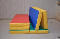 Мат гимнастический складной 100x80x10 (в 2 сложения)