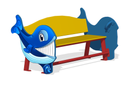 Лавочка Китенок МФ-32.6Х для детской площадки Лавочка Китенок МФ-32.6Х для детской площадки